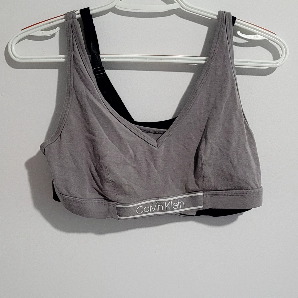 Calvin Klein Gray Racerback Bra Intimates & Sleepwear